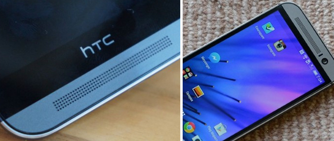 отверстия под динамики HTC one (m8) крупным планом