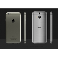 HTC one m8  и iPhone 6 рядом