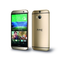 Золотой HTC ONE m8 фотография с двух сторон